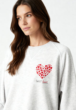 Sweatshirt Raglan Brodé "Sweetheart"