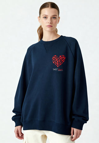 Sweatshirt Raglan Brodé "Sweetheart"