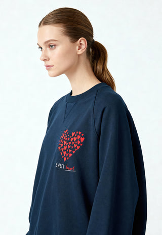 Sweatshirt Raglan Brodé "Sweetheart"