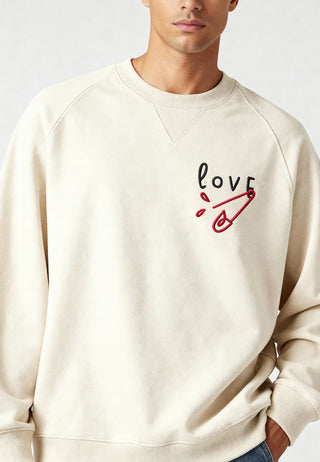 Sweatshirt Raglan Brodé "Love"