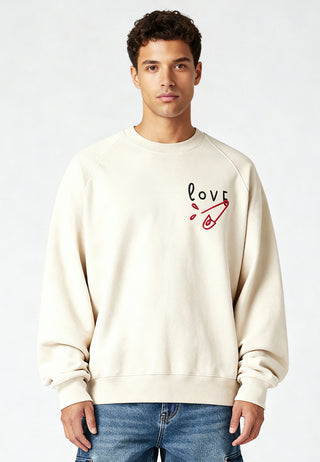 Sweatshirt Raglan Brodé "Love"