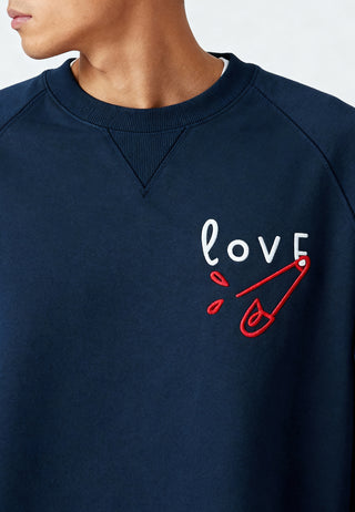 Sweatshirt Raglan Brodé "Love"