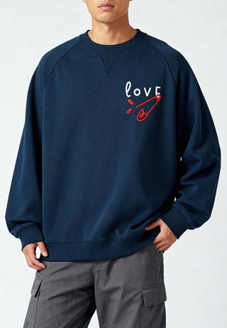 Sweatshirt Raglan Brodé "Love"