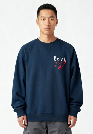 Sweatshirt Raglan Brodé "Love"