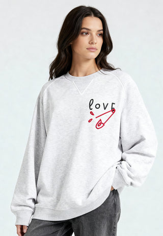 Sweatshirt Raglan Brodé "Love"