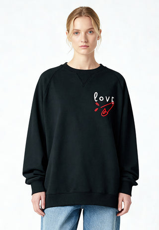Sweatshirt Raglan Brodé "Love"
