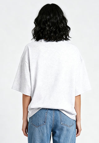 T-shirt Boxy Brodé "Life is Short"