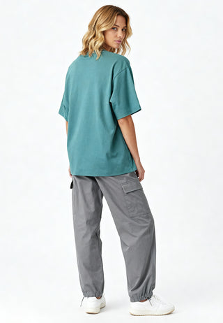 T-shirt Boxy Brodé "Life is Short"