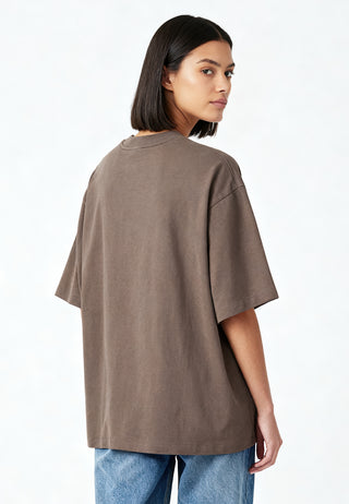 T-shirt Boxy Brodé "Life is Short"