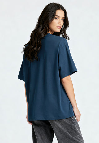 T-shirt Boxy Brodé "Life is Short"