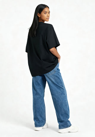 T-shirt Boxy Brodé "Life is Short"