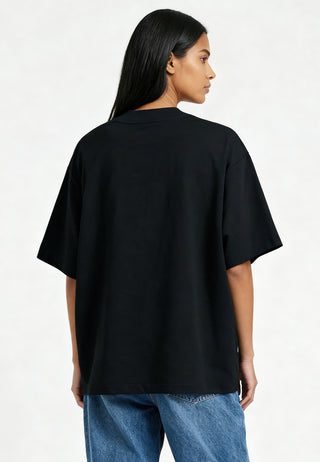 T-shirt Boxy Brodé "Life is Short"