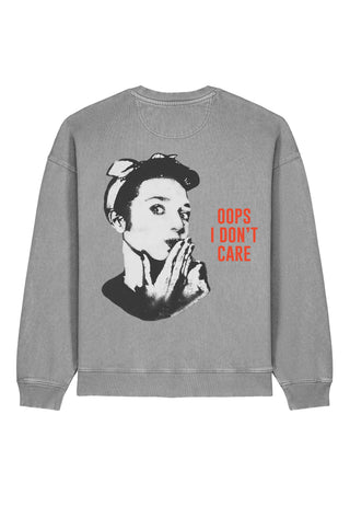 Sweatshirt Oversize "Oops I Don't Care"