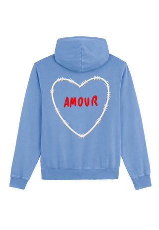 Hoodie Vintage Brodé "Amour"