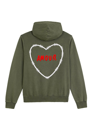 Hoodie Vintage Brodé "Amour"