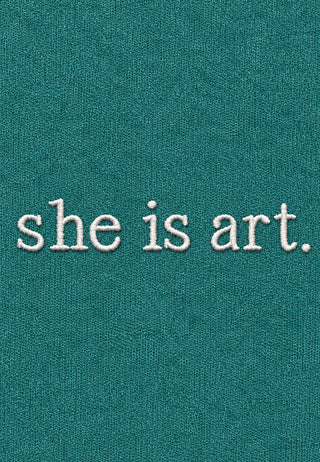 Hoodie Vintage Brodé "She is Art"