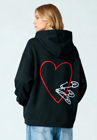 Hoodie Oversize Brodé "Pins"