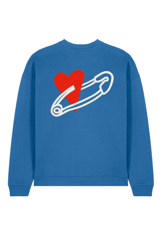 Sweatshirt Oversize Brodé "Coeur Pins"
