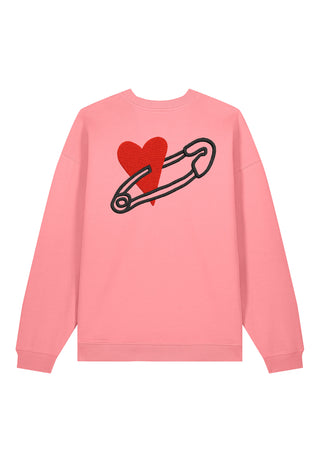 Sweatshirt Oversize Brodé "Coeur Pins"