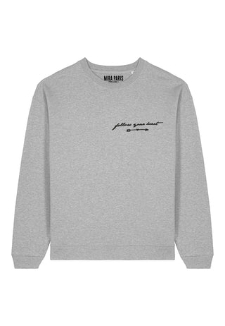 Sweatshirt Oversize Brodé "Follow Your Heart"