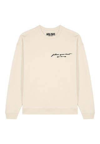 Sweatshirt Oversize Brodé "Follow Your Heart"