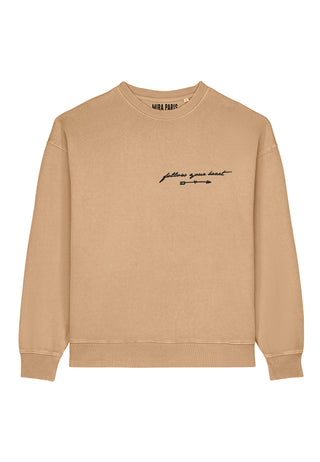 Sweatshirt Oversize Brodé "Follow Your Heart"