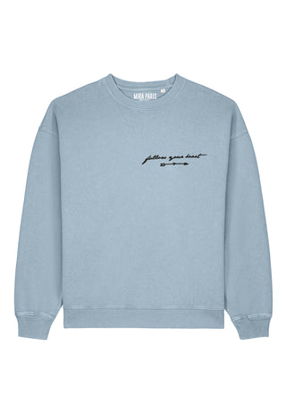 Sweatshirt Oversize Brodé "Follow Your Heart"