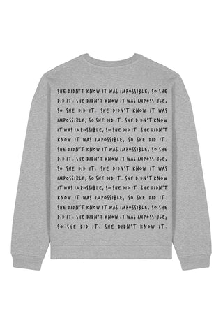 Sweatshirt Oversize Brodé "Impossible"