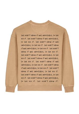 Sweatshirt Oversize Brodé "Impossible"