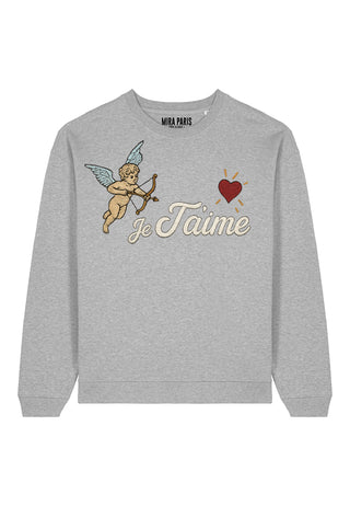 Sweatshirt Oversize Brodé "Je T'aime"