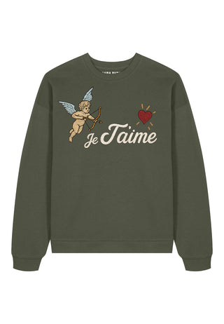 Sweatshirt Oversize Brodé "Je T'aime"