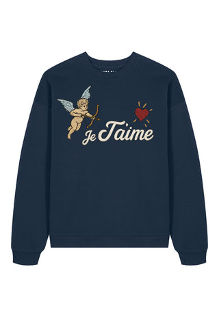 Sweatshirt Oversize Brodé "Je T'aime"