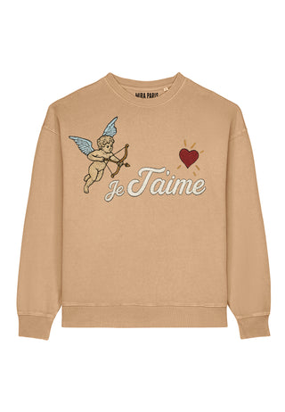 Sweatshirt Oversize Brodé "Je T'aime"