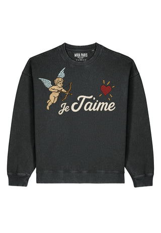 Sweatshirt Oversize Brodé "Je T'aime"