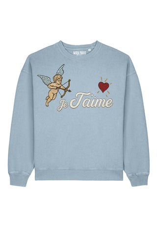 Sweatshirt Oversize Brodé "Je T'aime"
