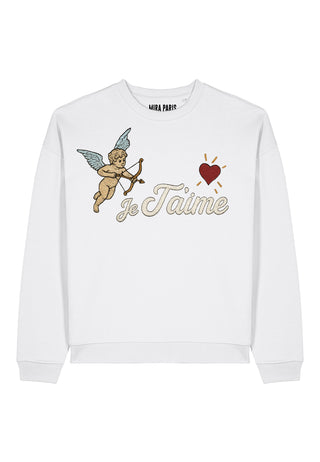 Sweatshirt Oversize Brodé "Je T'aime"