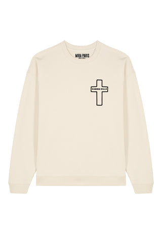 Sweatshirt Oversize Brodé "Karma Kills"