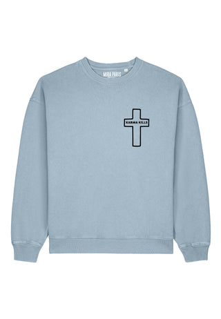 Sweatshirt Oversize Brodé "Karma Kills"