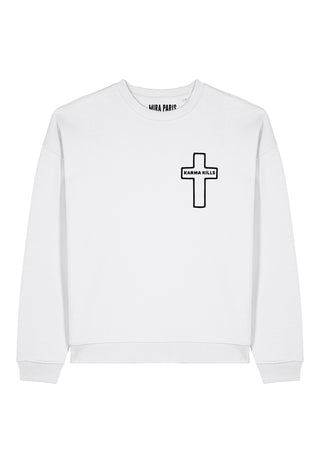 Sweatshirt Oversize Brodé "Karma Kills"
