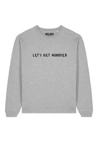 Sweatshirt Oversize Brodé "Let's Get Married"
