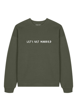 Sweatshirt Oversize Brodé "Let's Get Married"