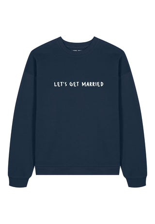 Sweatshirt Oversize Brodé "Let's Get Married"