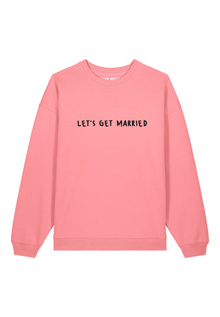 Sweatshirt Oversize Brodé "Let's Get Married"