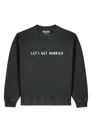 Sweatshirt Oversize Brodé "Let's Get Married"