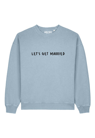 Sweatshirt Oversize Brodé "Let's Get Married"