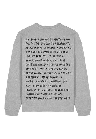 Sweatshirt Oversize Brodé "You Go Girl"