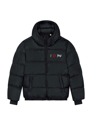 Doudoune Oversize Brodée "I Love You"