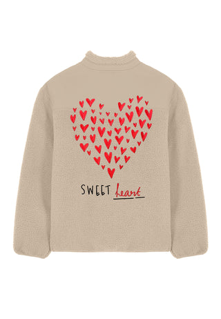 Veste Sherpa Brodée "Sweetheart"