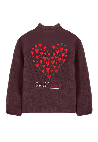 Veste Sherpa Brodée "Sweetheart"
