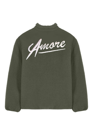 Veste Sherpa Brodée "Amore"